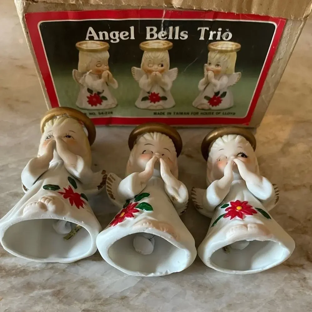 House of Lloyd vintage angel bells set of 3 NEW in box Christmas